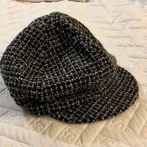 Merona Black and White Tweed Hat